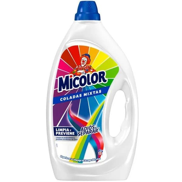 Detergente Gel MICOLOR Adios separar, garrafa 52 dosis - 52 ud - Imagen del producto en Findit
