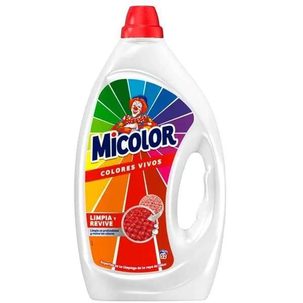 Detergente Gel MICOLOR Colores vivos, garrafa 52 dosis - 52 ud - Imagen del producto en Findit