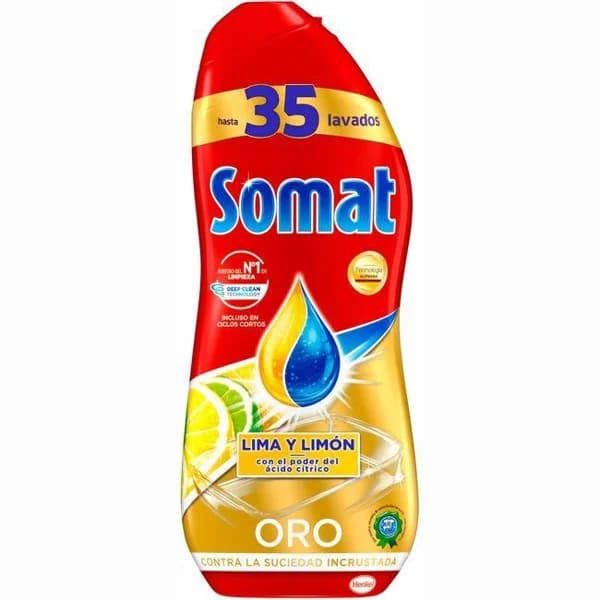 Lavavajillas máquina gel limón SOMAT, botella 35 dosis - 35 ud - Imagen del producto en Findit