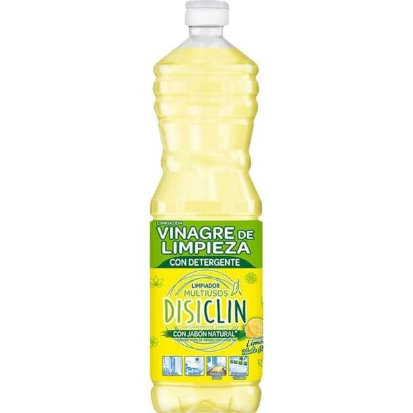 Vinagre limpiador con detergente limón DISICLIN, botella 1 litro - 1 l - Imagen del producto en Findit