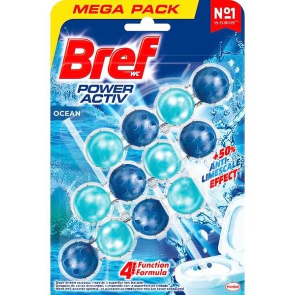 Limpiador wc poder activo océano BREF, pack 3 uds - 3 ud - Imagen del producto en Findit