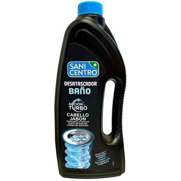 Desatascador baños SANICENTRO, botella 1 litro - 1 l - Imagen del producto en Findit