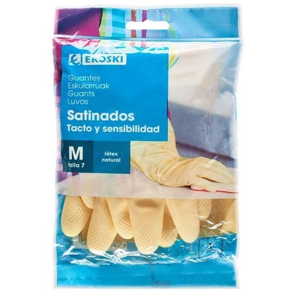 Guante satinado talla mediana EROSKI, paquete 1 par - 1 ud - Imagen del producto en Findit