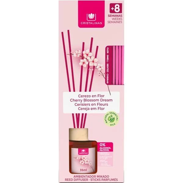 Ambientador varitas cerezo CRISTALINAS, pack 35 ml - 0.04 l - Imagen del producto en Findit