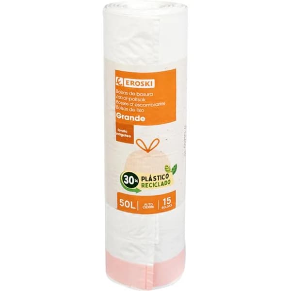 Bolsa de basura EROSKI, paquete 15 uds - 15 ud - Imagen del producto en Findit