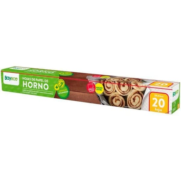 Papel para horno BAYECO, rollo 20 hojas - 20 ud - Imagen del producto en Findit