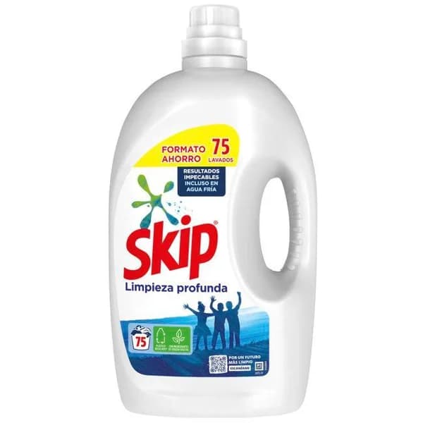 Detergente líquido limpieza profunda SKIP, garrafa 75 dosis - 75 ud - Imagen del producto en Findit