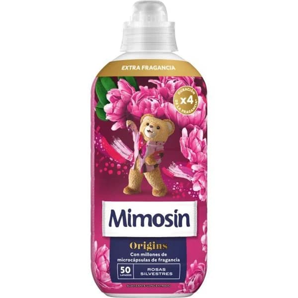 Suavizante rosa silvestre MIMOSIN ORIGINS, botella 50 dosis - 50 ud - Imagen del producto en Findit