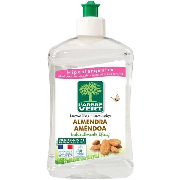 Lavavajillas eco almendra L'ARBRE VERT, botella 500 ml - 0.5 l - Imagen del producto en Findit