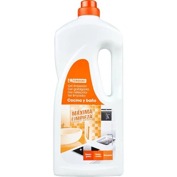 Limpiador cocina-baño con lejía EROSKI, garrafa 1,5 litros - 1.5 l - Imagen del producto en Findit