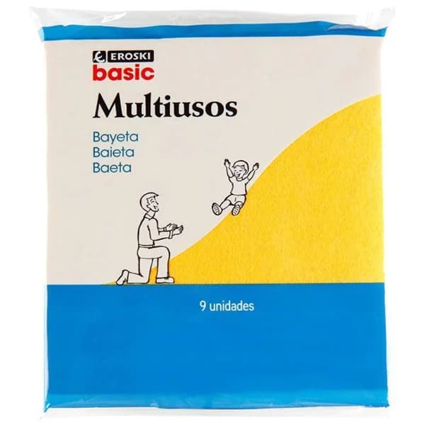 Bayeta de colores EROSKI basic, pack 9 uds - 9 ud - Imagen del producto en Findit