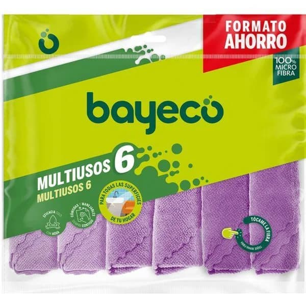Bayeta microfibra multiusos BAYECO, pack 6 unid. - 6 ud - Imagen del producto en Findit