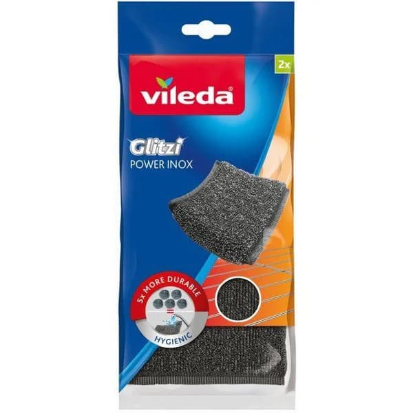 Estropajo glitzi power Inox VILEDA, pack 2 uds - 1 ud - Imagen del producto en Findit
