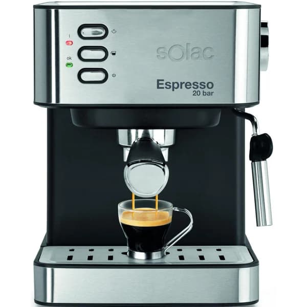 Cafetera espresso, 20 bares, 850 W, 1,6 litros, CE4481 SOLAC - 1 ud - Imagen del producto en Findit