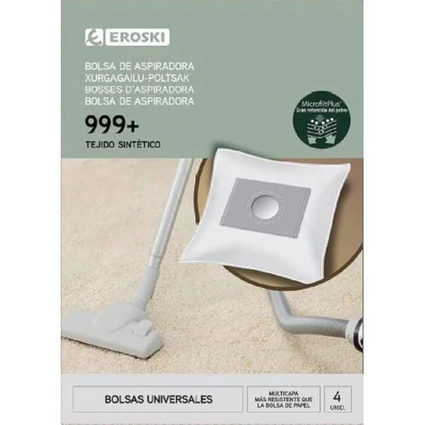 Bolsa de aspirador universal 628 mod. TW-1790 EROSKI - 1 ud - Imagen del producto en Findit