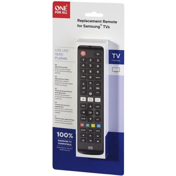 Mando a distancia universal para TV Samsung URC4910 ONE FOR ALL - 1 ud - Imagen del producto en Findit
