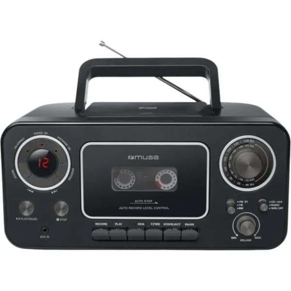 Radio CD grabador con cassette negra M182RDC MUSE - 1 ud - Imagen del producto en Findit