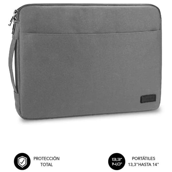 Maletín gris para portátil de hasta 14",  Urban Sleeve SUBBLIM - 1 ud - Imagen del producto en Findit