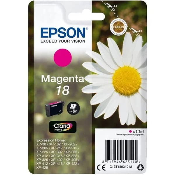 Cartucho de tinta original magenta T1803 EPSON, 1 ud - 1 ud - Imagen del producto en Findit