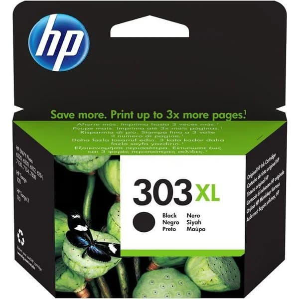 Cartucho de tinta original negro, T6N04AE, 303 XL HP, 1 ud - 1 ud - Imagen del producto en Findit