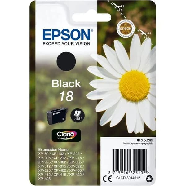 Cartucho de tinta original negro T1801 EPSON, 1 ud - 1 ud - Imagen del producto en Findit