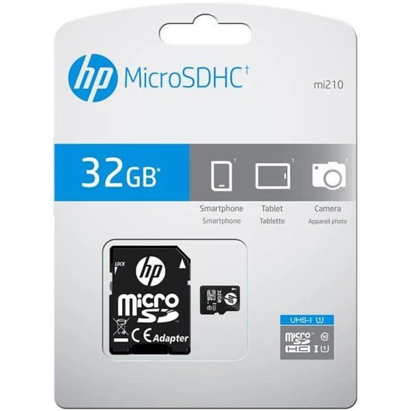 Tarjeta microSDXC con adaptador, 32 GB Class 10, mi210 HP - 210 ud - Imagen del producto en Findit