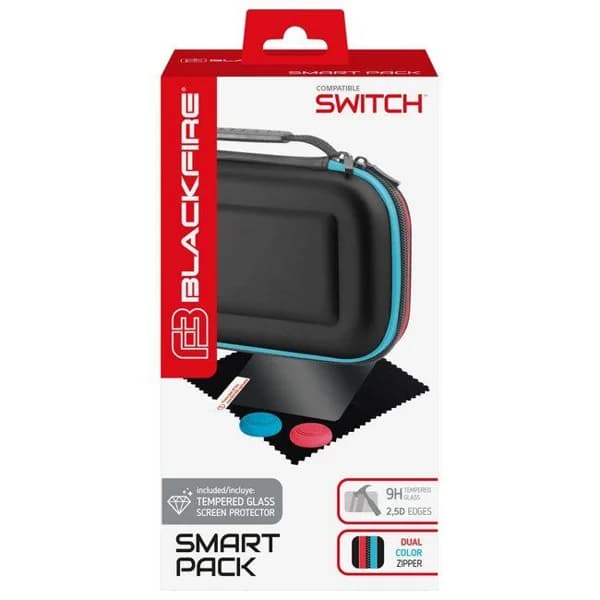 Estuche, protector y 2 grips para Switch Smart Pack BLACKFIRE - 1 ud - Imagen del producto en Findit