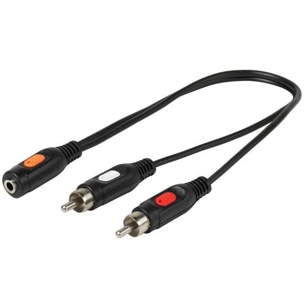 Cable estéreo Jack 3.5 Hembra - 2x Rca Macho 46043 VIVANCO - 1 ud - Imagen del producto en Findit