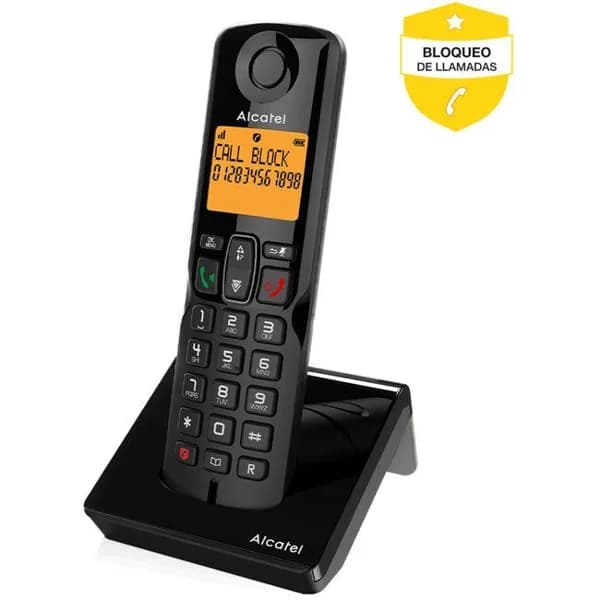 Teléfono inalámbrico negro, S280 ALCATEL - 1 ud - Imagen del producto en Findit