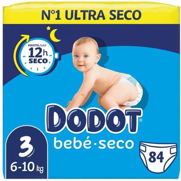 Pañal bebé seco Jumbo 6-10 kg Talla 3 DODOT, paquete 84 uds - 84 ud - Imagen del producto en Findit