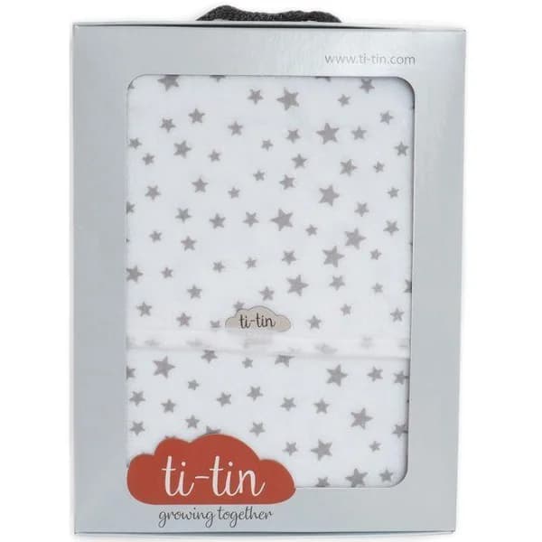 Manta con estrellas grises, microfibra, coralina TI-TIN, 75x110 cm - 82.5 m - Imagen del producto en Findit
