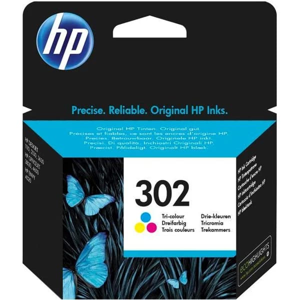 Cartucho de tinta original tricolor, F6U65AE, 302 HP, 1 ud - 1 ud - Imagen del producto en Findit