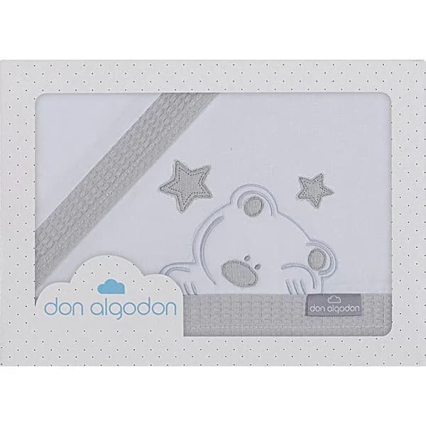 Sábanas Minicuna Don Algodón blanco Gris nido de abeja 3piezas INTERBABY, 50x80 cm - 40 m - Imagen del producto en Findit