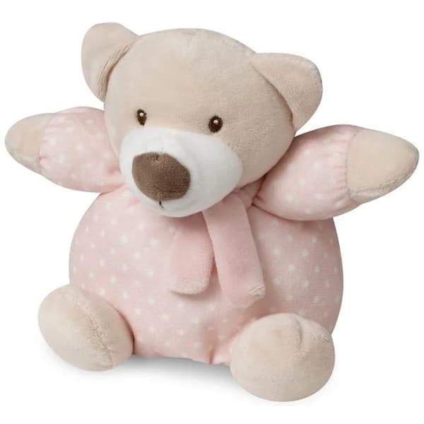 Peluche sonajero cascabel osito rosa, tacto extrasuave INTERBABY - 1 ud - Imagen del producto en Findit