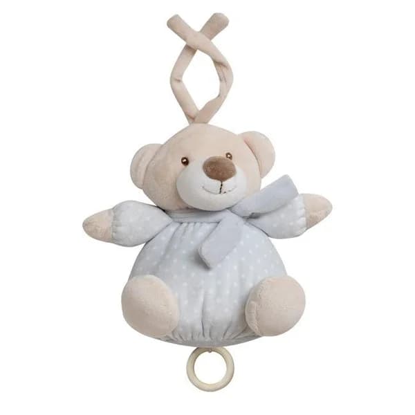 Peluche musical osito gris, tacto extrasuave INTERBABY - 1 ud - Imagen del producto en Findit