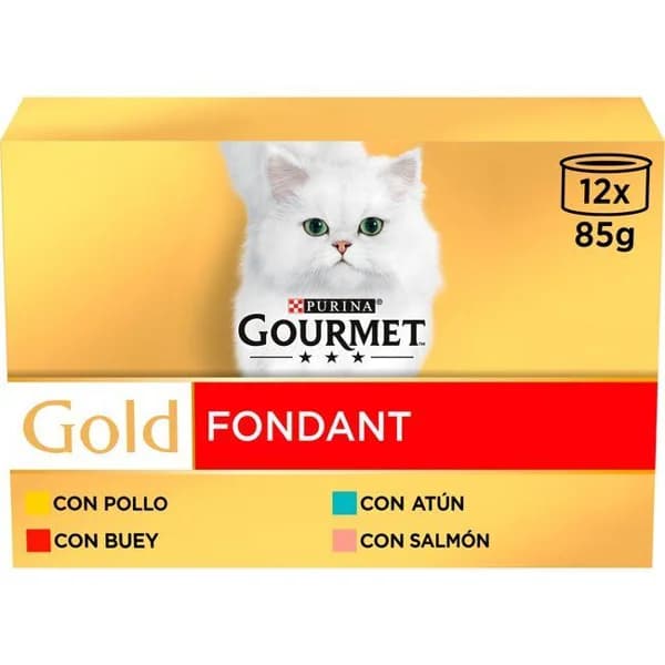 Alimento gato fondant mix mp GOURMET Gold, pack 12x85 g - 1.02 kg - Imagen del producto en Findit