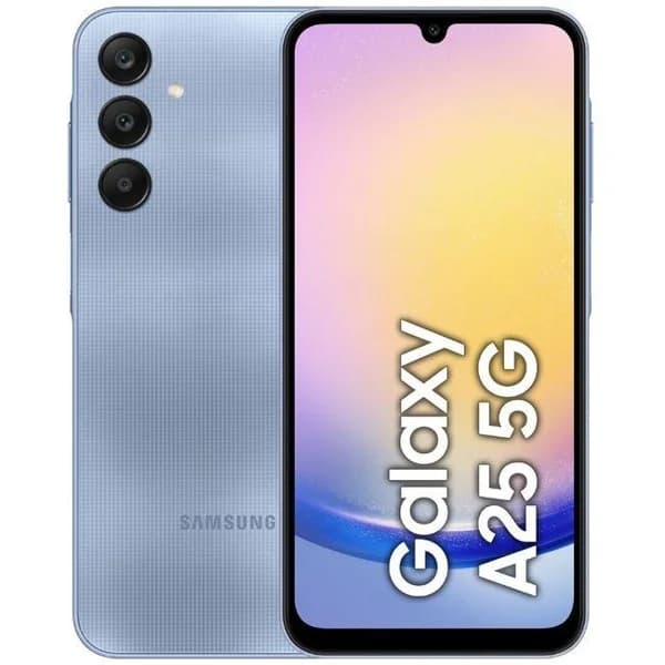 Smartphone libre azul 5G, 6+128 GB, Galaxy A25 SAMSUNG - 1 ud - Imagen del producto en Findit