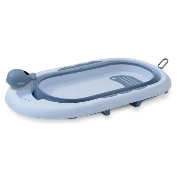 Bañera plegable azul con taza para enjuague INTERBABY, 80x47x21 cm - 9.87 m - Imagen del producto en Findit