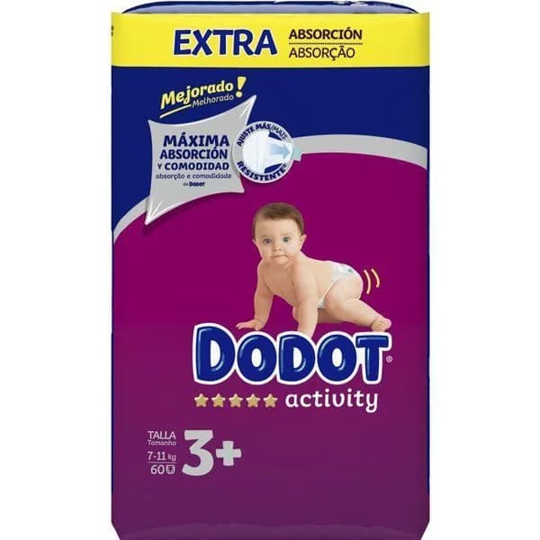 Pañal 7-11 kg Talla 3 DODOT Activity Extra, paquete 60 uds. - 1 ud - Imagen del producto en Findit