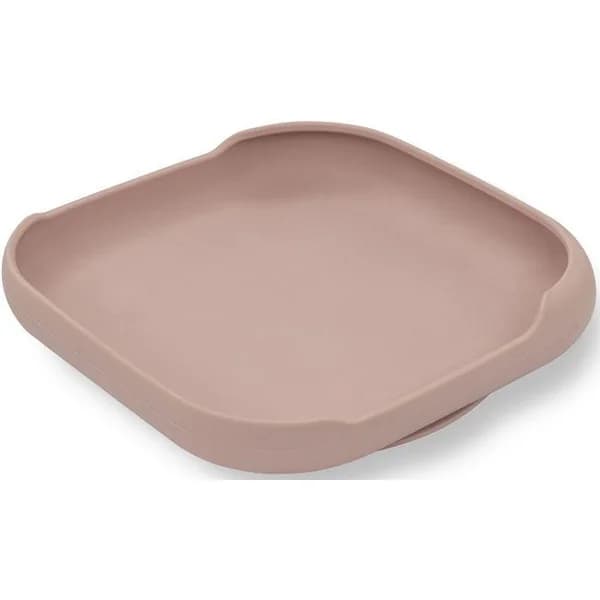 Plato cuadrado rosa con ventosa de silicona INTERBABY, 250 ml - 0.25 l - Imagen del producto en Findit