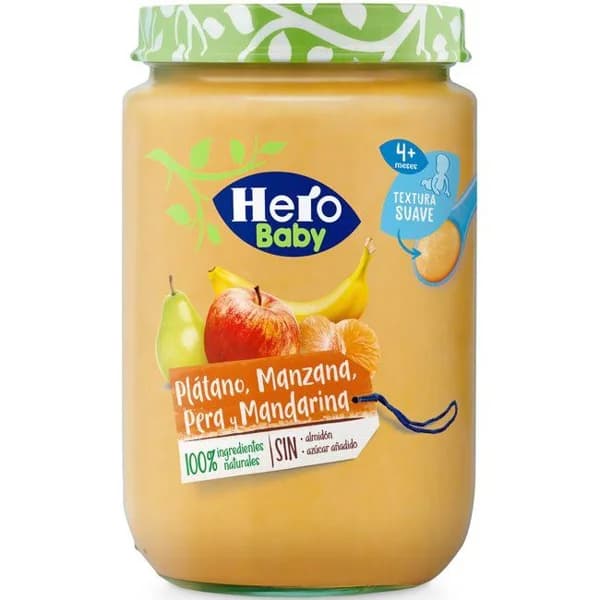 Tarrito manzana-pera-plátano-mandarina HERO, tarro 190 g - 0.19 kg - Imagen del producto en Findit