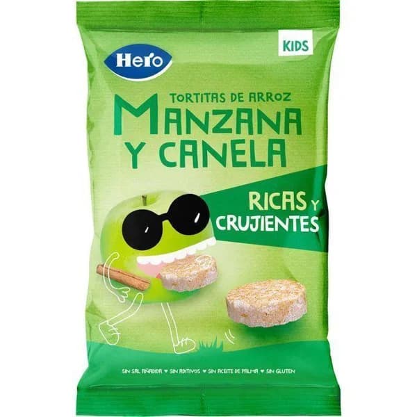 Tortitas de arroz manzana y canela HERO, bolsa 40 g - 0.04 kg - Imagen del producto en Findit