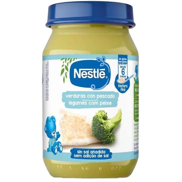 Tarrito de verduras con pescado NESTLÉ, tarro 190 g - 0.19 kg - Imagen del producto en Findit