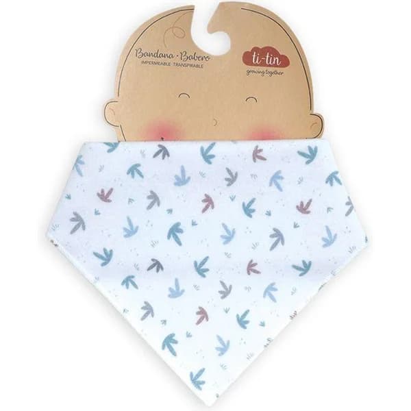 Babero bandana hojas impermeable, transpirable con broche TI-TIN, 21,5x38,5 cm - 8.28 m - Imagen del producto en Findit
