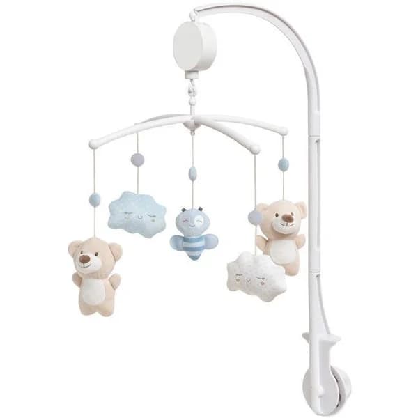 Carrusel musical 5 muñecos abeja azul, favorece el descanso del bebé INTERBABY - 1 ud - Imagen del producto en Findit