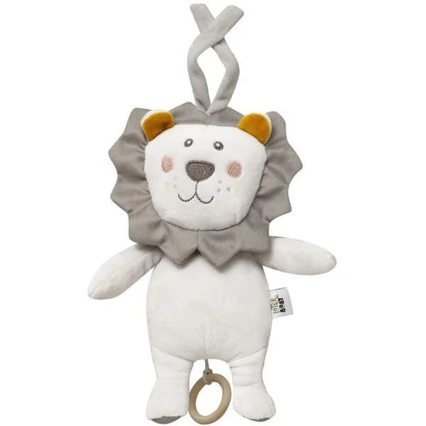 Peluche musical león gris, tacto extrasuave INTERBABY - 1 ud - Imagen del producto en Findit