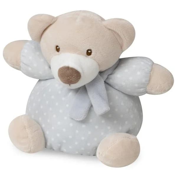 Peluche sonajero cascabel osito gris, tacto extrasuave INTERBABY - 1 ud - Imagen del producto en Findit