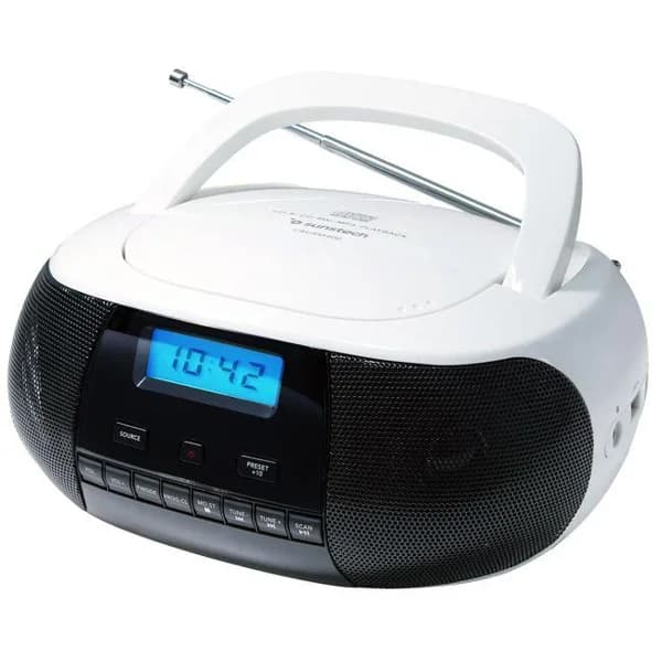 Radio CD blanca CRUSM400WT SUNSTECH - 1 ud - Imagen del producto en Findit