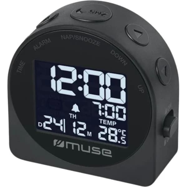 Reloj despertador digital negro M-09C MUSE - 1 ud - Imagen del producto en Findit