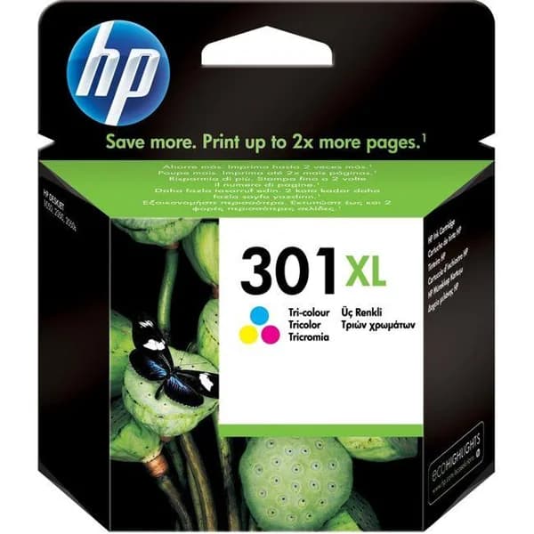 Cartucho de tinta original tricolor, CH564EE, 301 XL HP, 1 ud - 1 ud - Imagen del producto en Findit